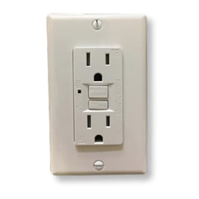 15 Amp Self Test GFCI Tamper Resistant Receptacle, Light Almond - G1315TRLA