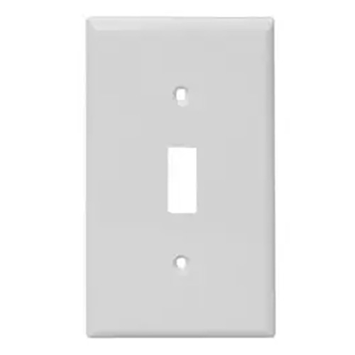 Wall Plate Standard Size Toggle Switch Single Gang, White - P8511WH