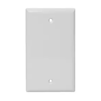Wall Plate Standard Size Blank Single Gang, White - P8541WH