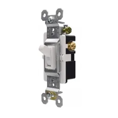 Switch Toggle 15 Amp Self Grounding Single Pole, White - S6151WH